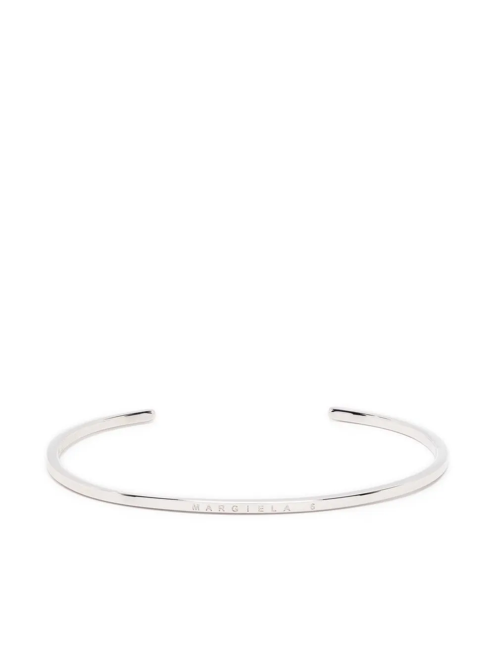 

MM6 Maison Margiela brazalete con logo grabado - Plateado