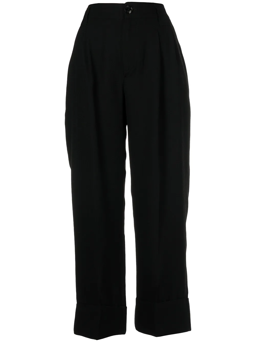 

GANNI pantalones capri con tiro alto - Negro