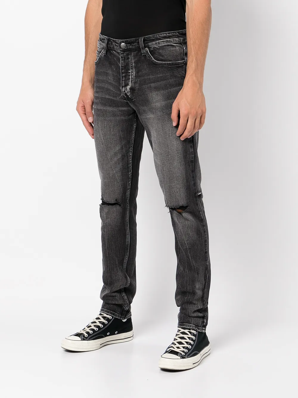  Ksubi Skinny Jeans Mit Distressed Detail   Grau 