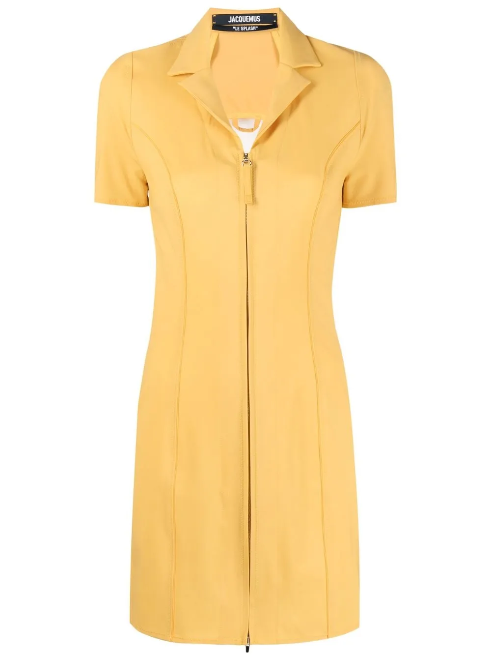 Jacquemus La Robe Tangelo Stretch Wool Mini Dress In Orange