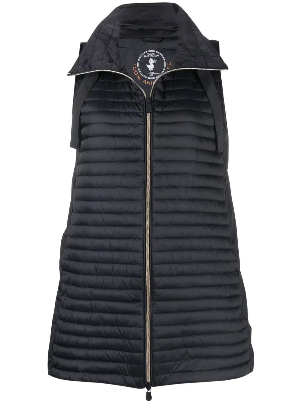 

Save The Duck quilted zip-fastening gilet - Black