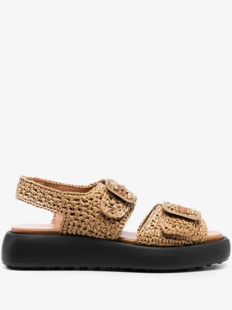 Tod's woven raffia 45mm sandals