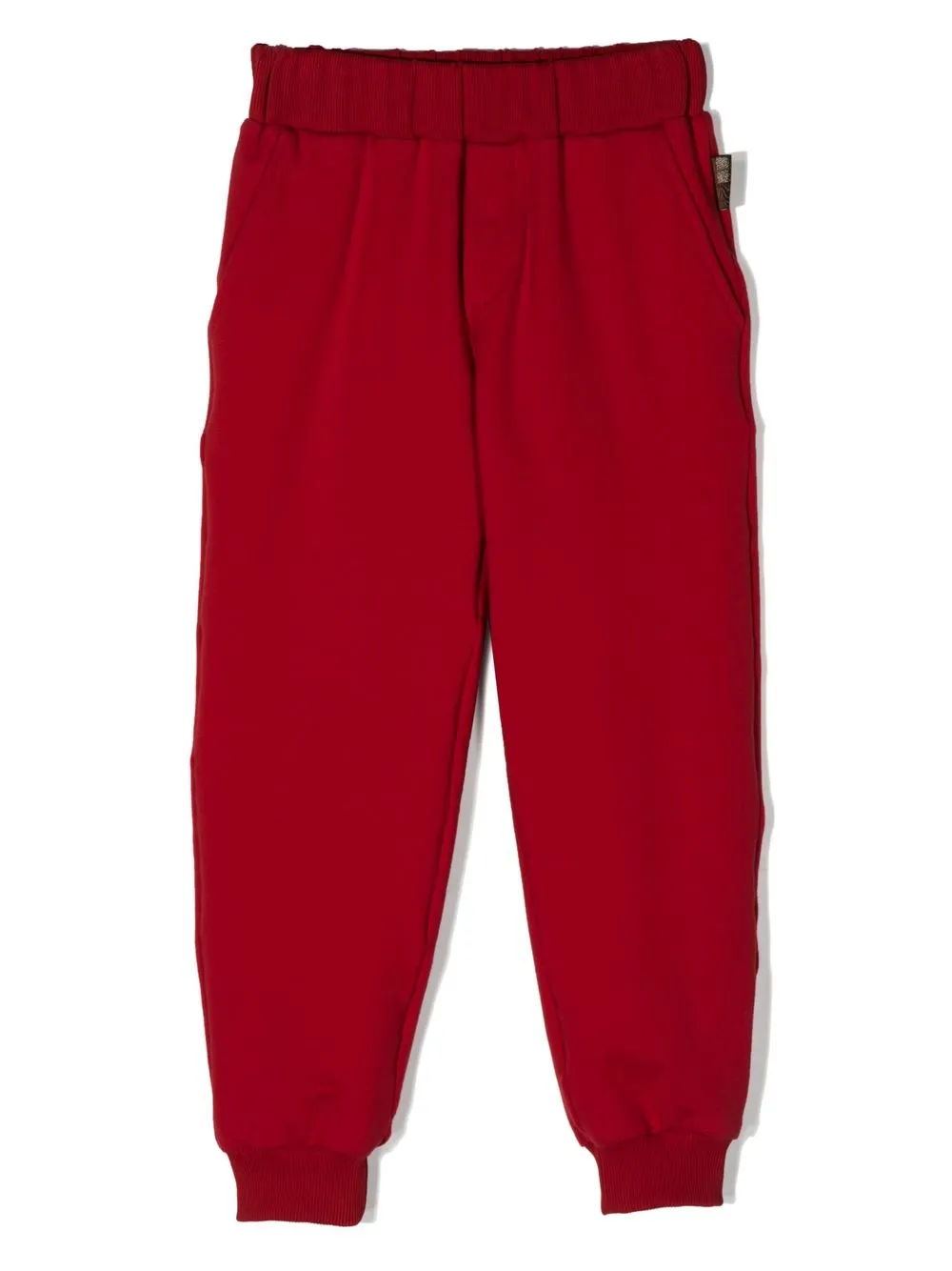 

Roberto Cavalli Junior pants con logo bordado - Rojo