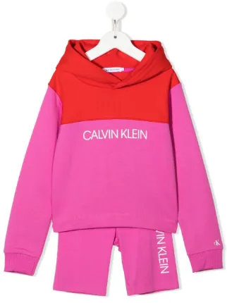 Calvin klein best sale pink tracksuit