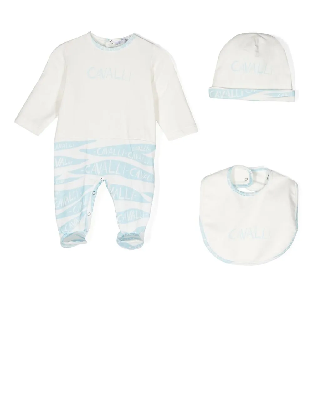 

Roberto Cavalli Junior three-piece babygrow set - Blue