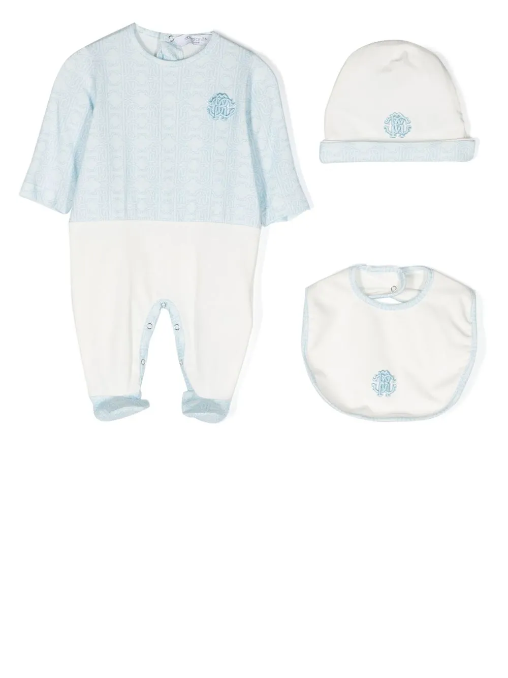 

Roberto Cavalli Junior embroidered-monogram pyjama set - Blue