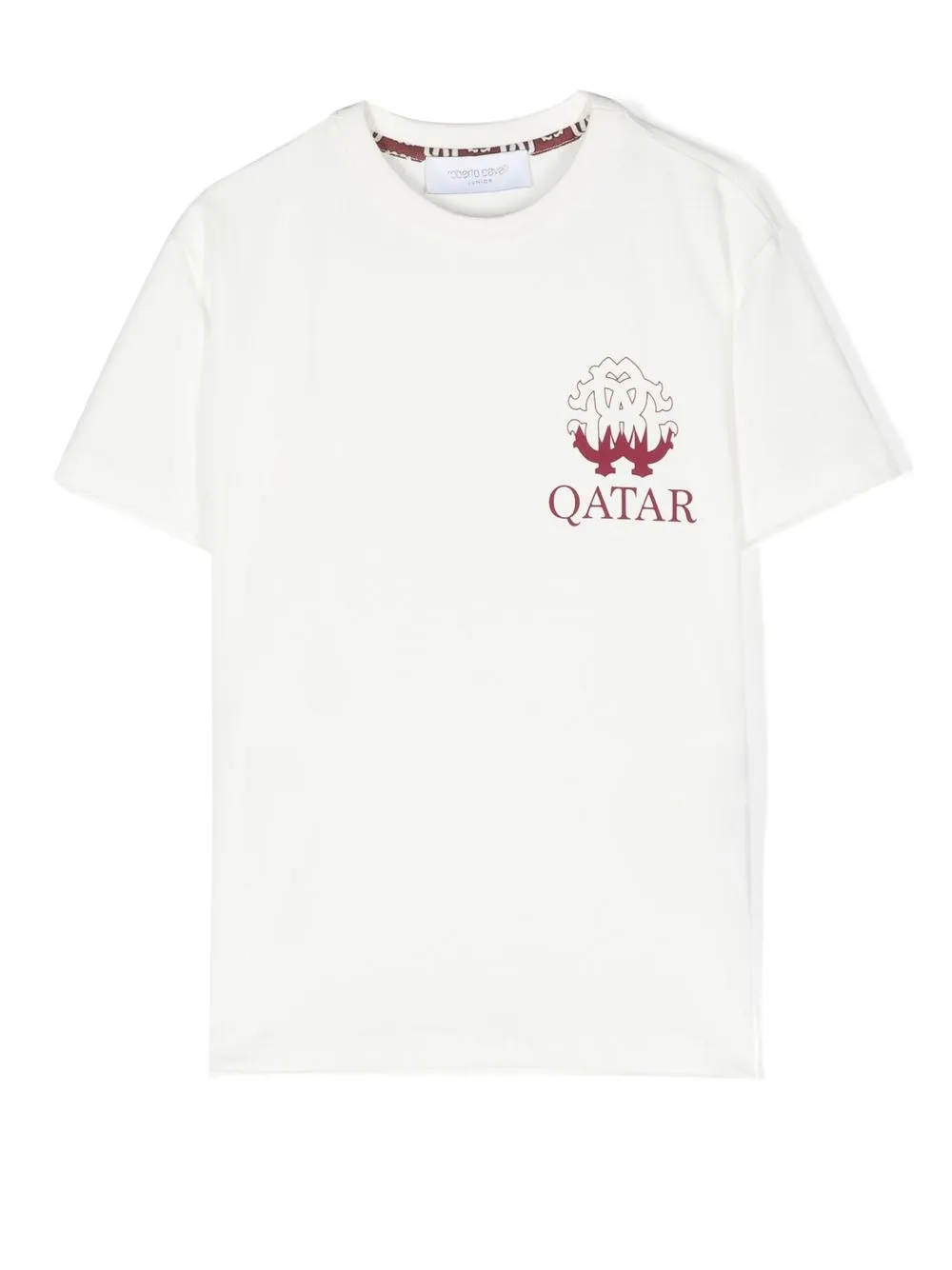 

Roberto Cavalli Junior Qatar-print detail T-shirt - White