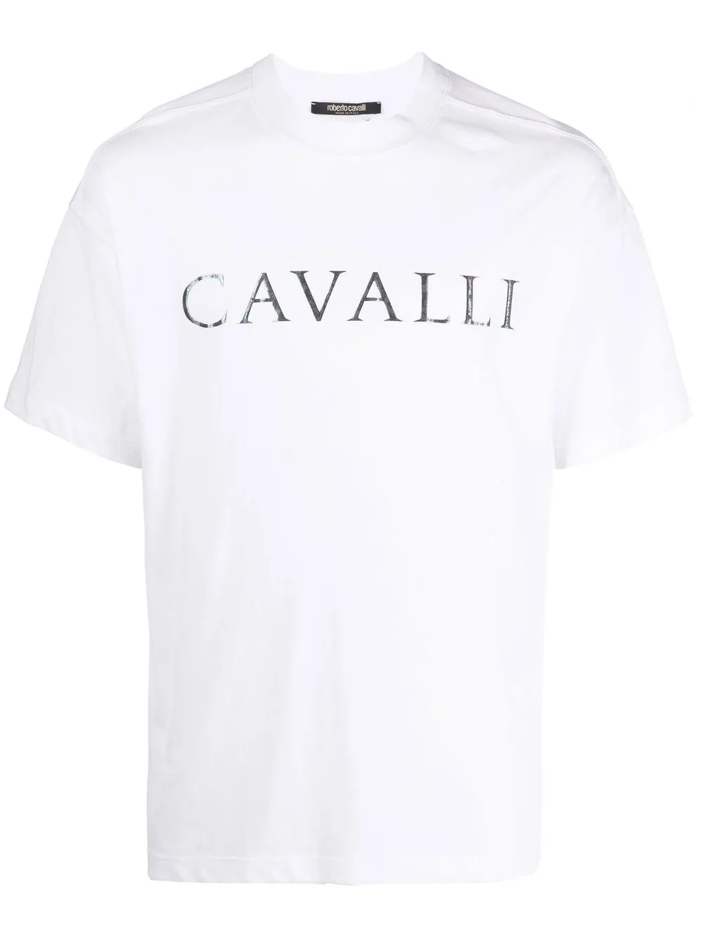 

Roberto Cavalli playera con logo estampado - Blanco