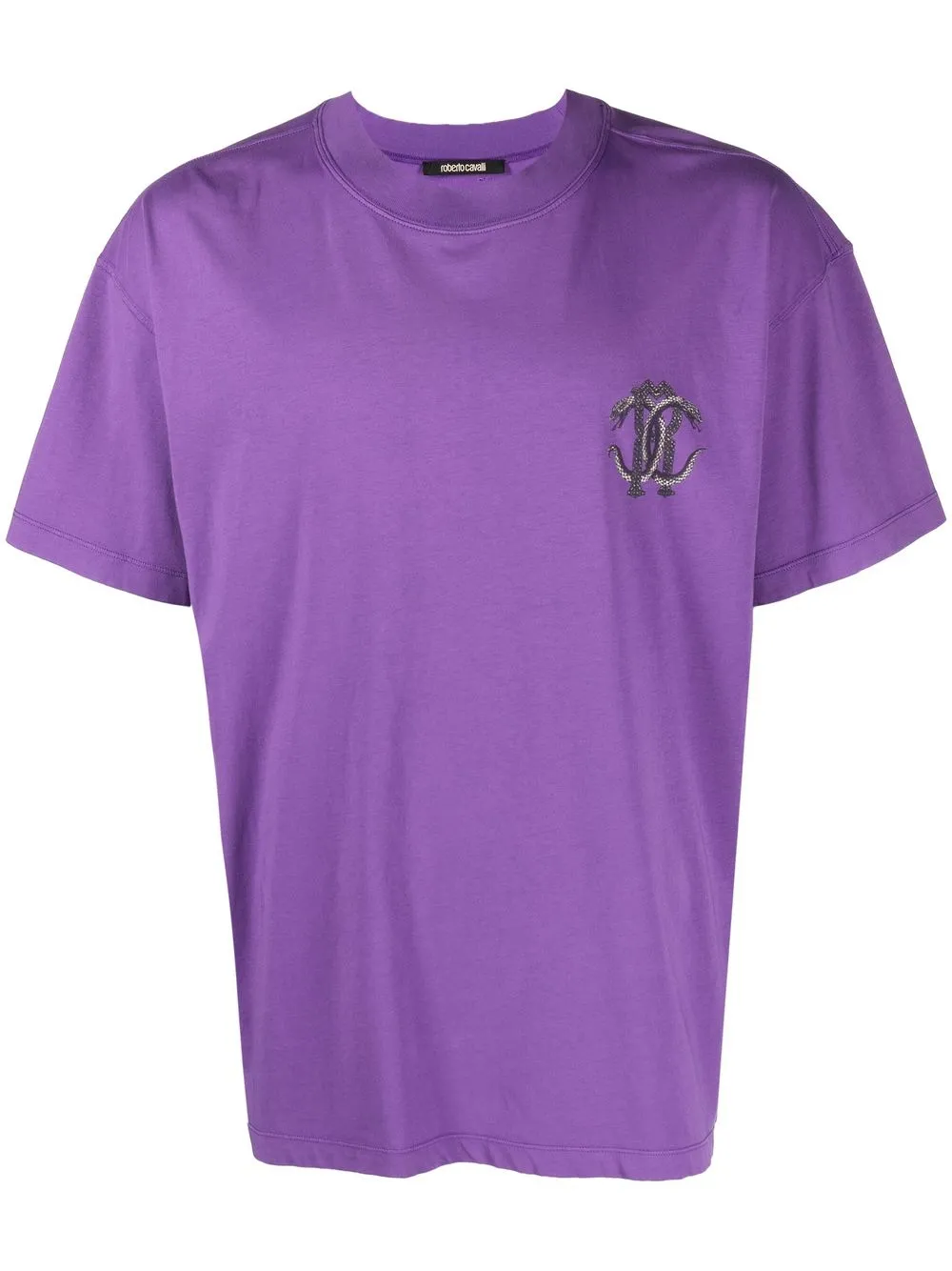 

Roberto Cavalli playera con motivo Mirror Snake - Morado