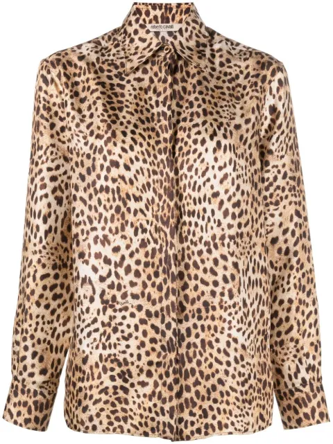 Chemise Roberto Cavalli - Couleur Verte - Neuf Avec étiquettes - Modèle QRT7222NS1804500