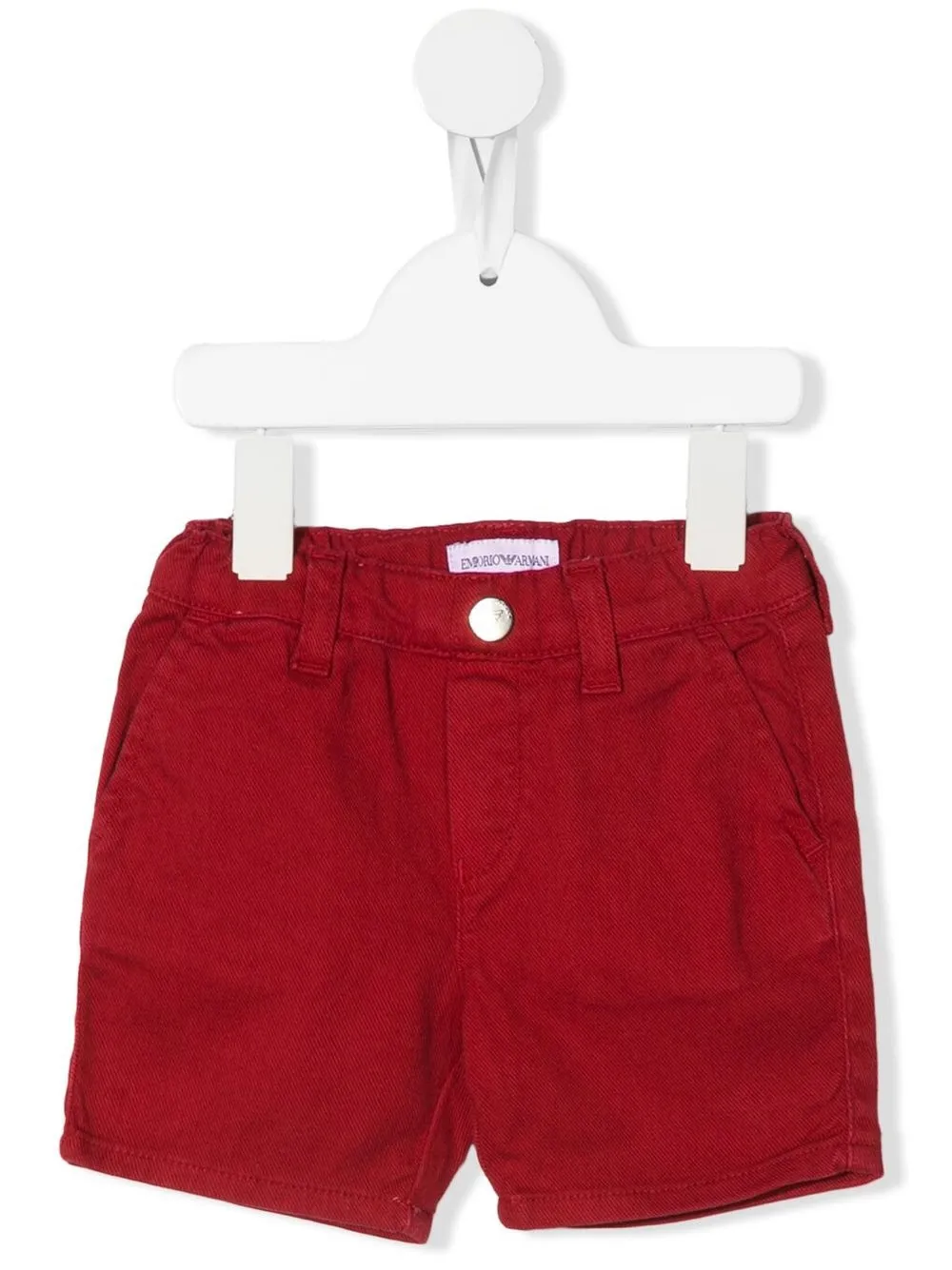 

Emporio Armani Kids slim-fit denim shorts - Red