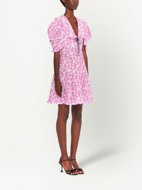 miu miu printed marocain dress