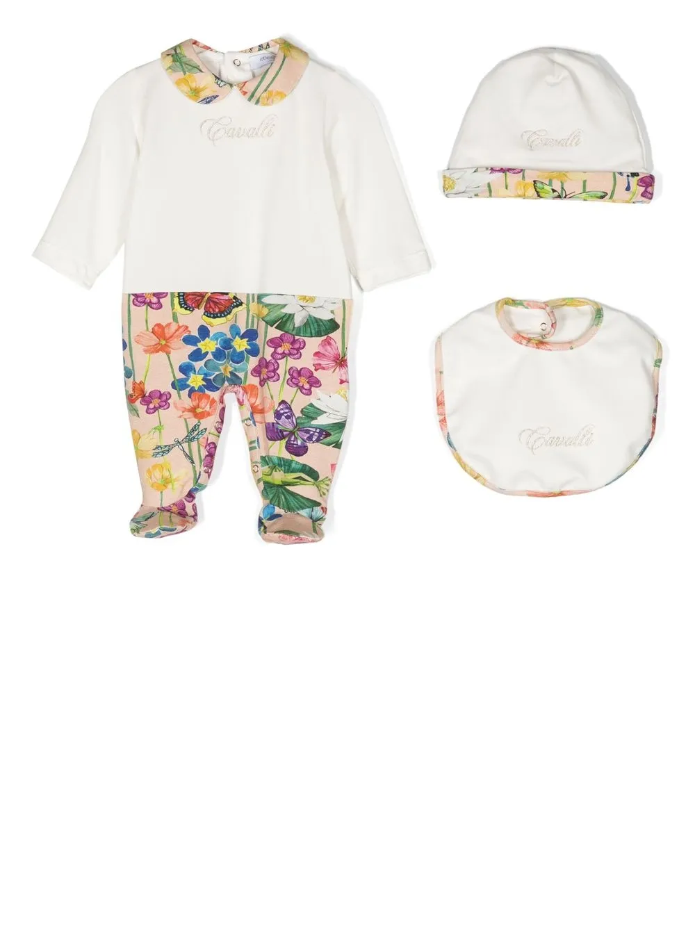 

Roberto Cavalli Junior floral-print pyjama set - White