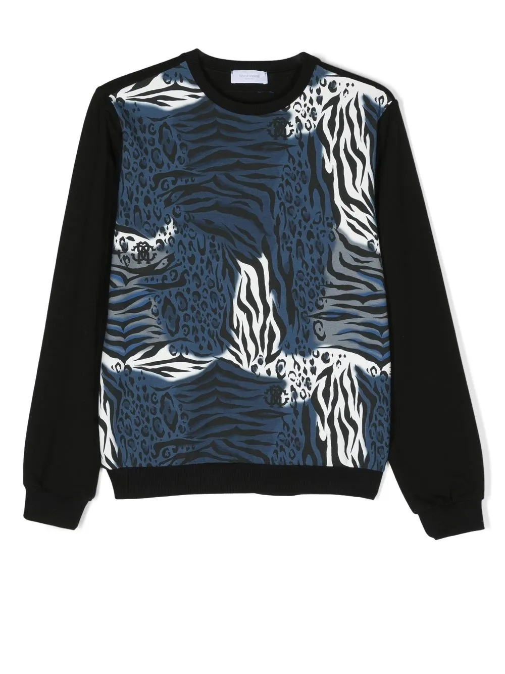 

Roberto Cavalli Junior zebra-print cotton sweatshirt - Black
