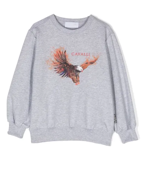 Roberto Cavalli Junior graphic-print cotton sweatshirt