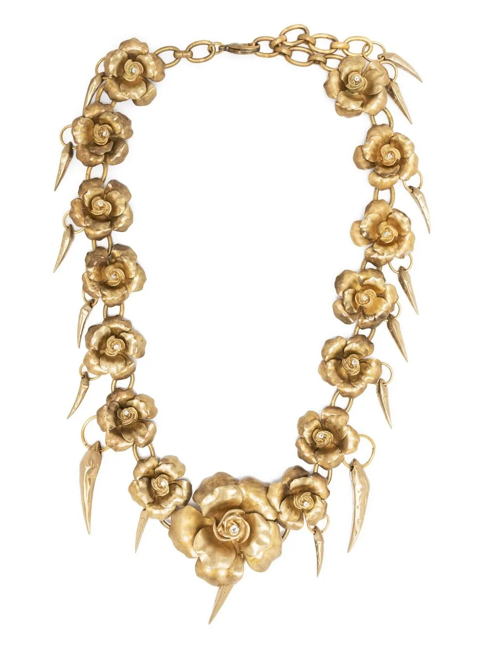 

Roberto Cavalli collar con detalle floral - Dorado