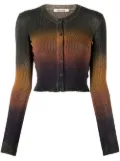 Roberto Cavalli gradient-effect cropped knitted top - Green