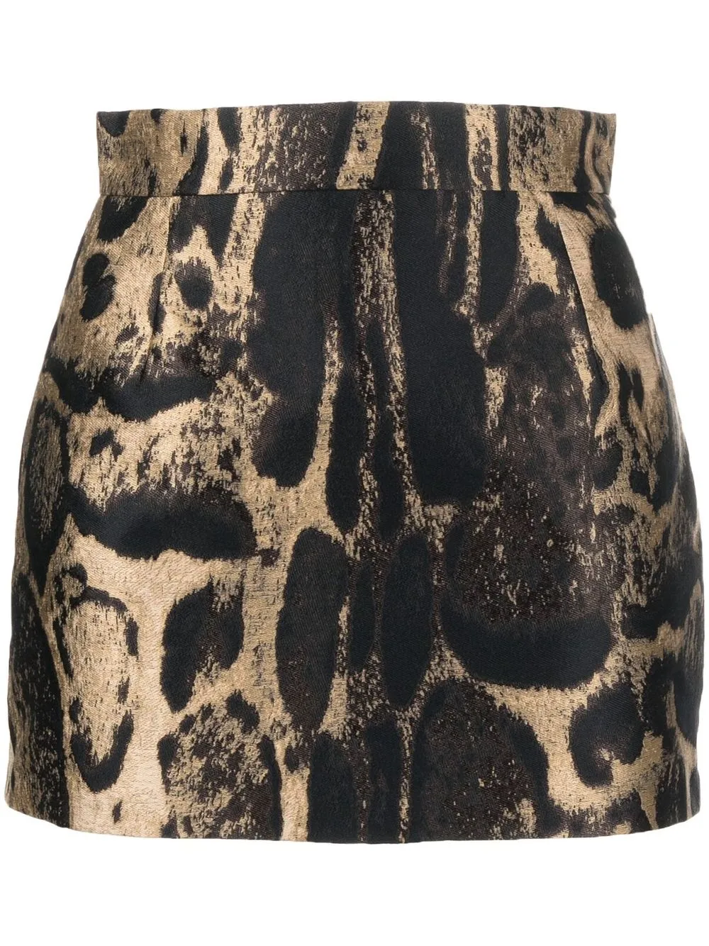 

Roberto Cavalli falda acampanada con estampado de leopardo - Negro