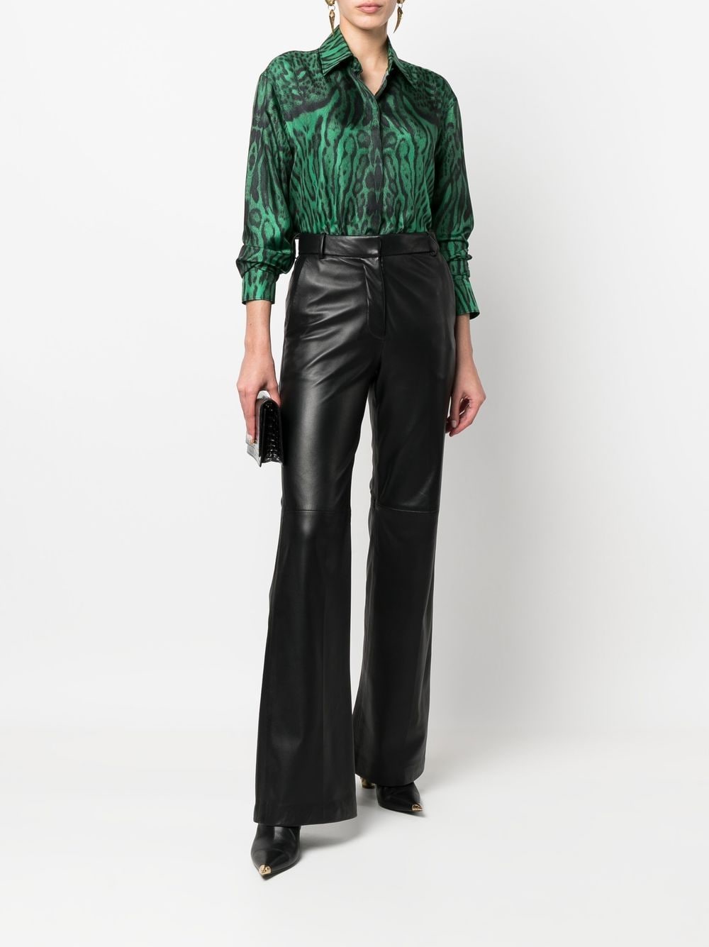 Roberto Cavalli Blouse met dierenprint - Groen