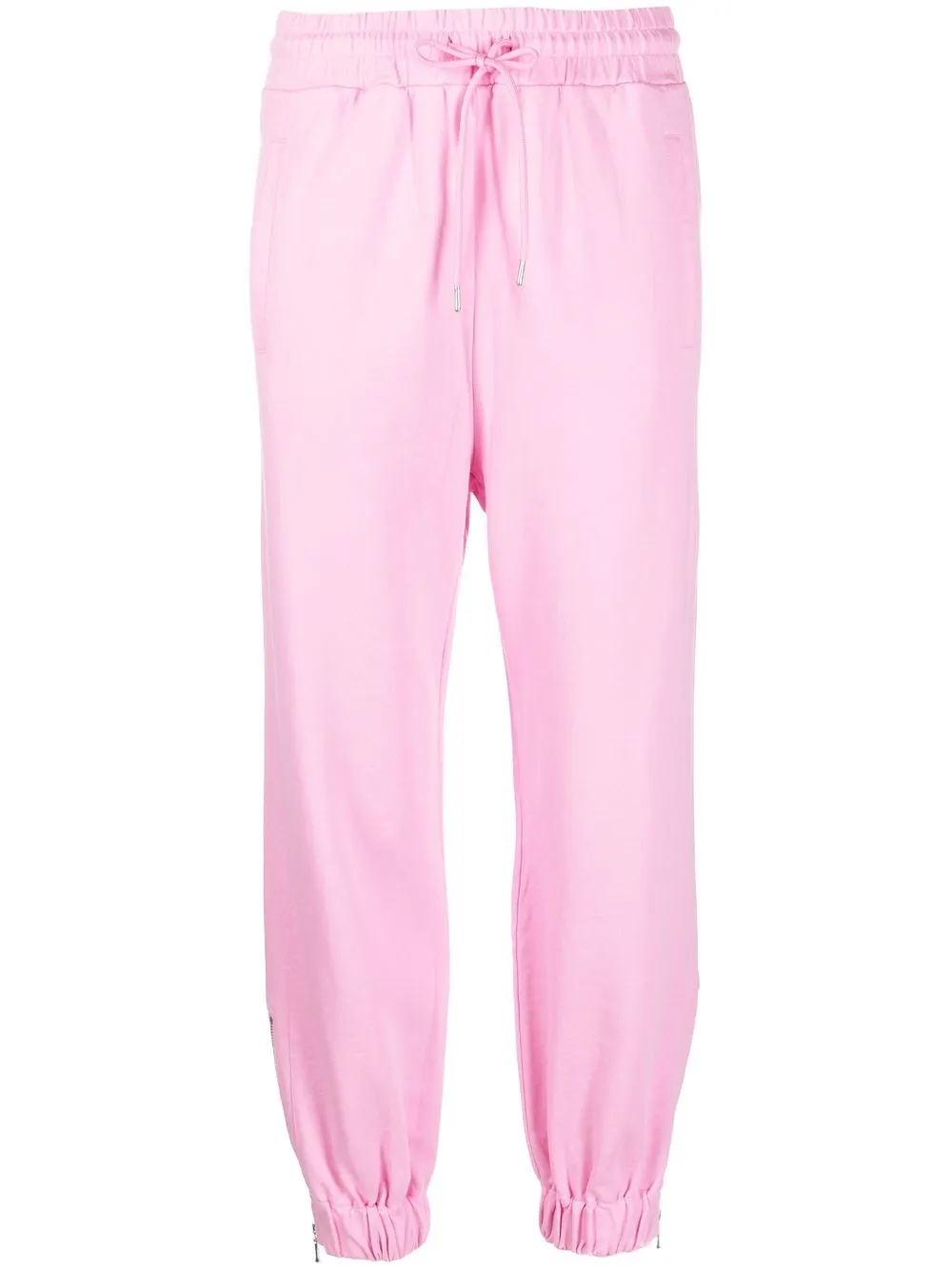 

Semicouture pantalones capri con logo - Rosado