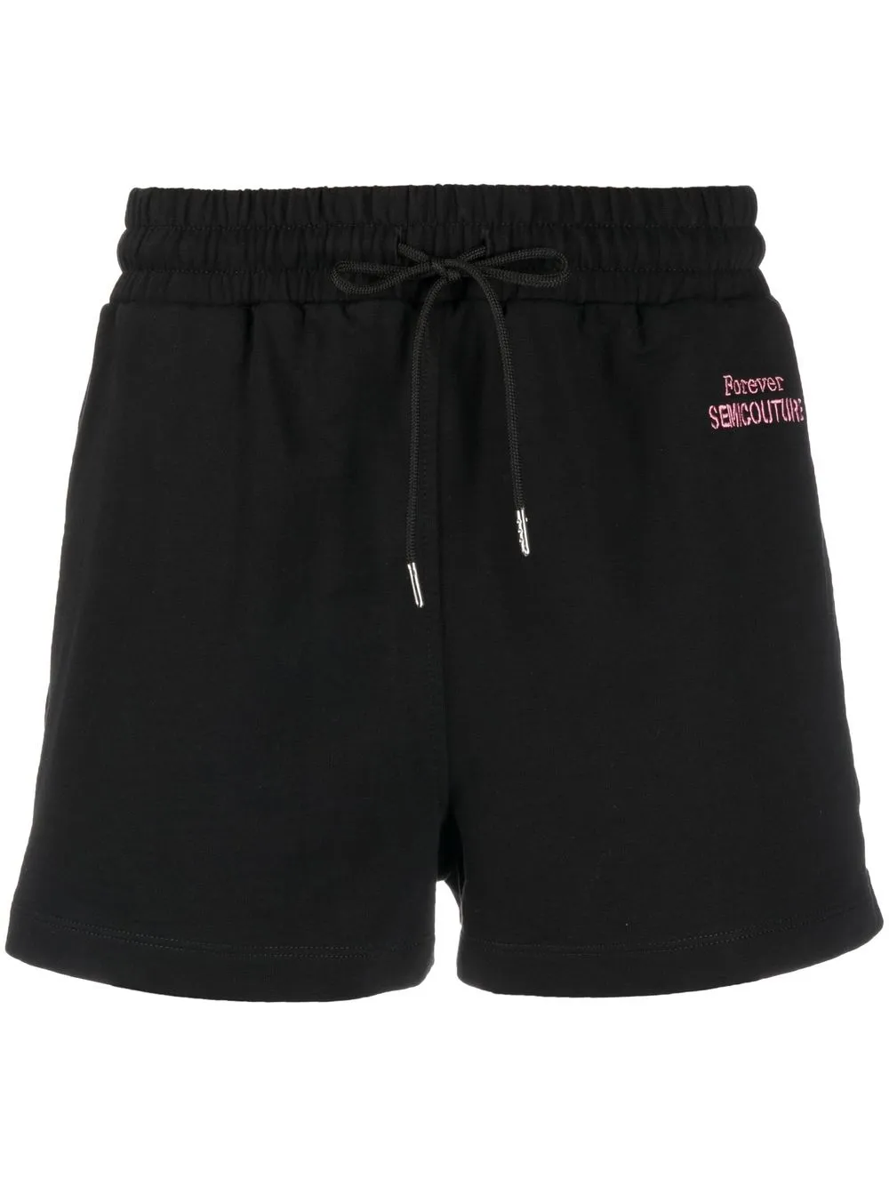 

Semicouture shorts con logo bordado - Negro