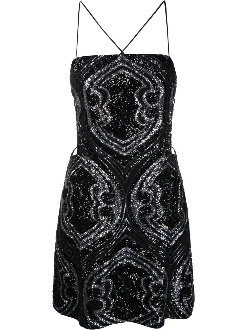 

ETRO sequin-embellished patterned mini dress - Black