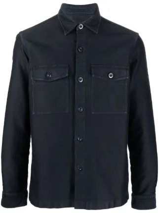Nero Farfetch Abbigliamento Camicie Camicie denim Camicia denim a maniche lunghe 