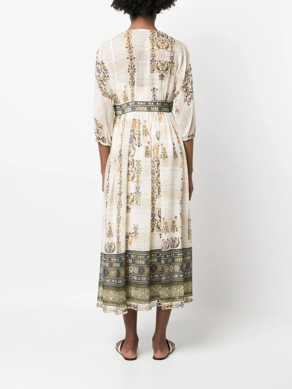 Max Mara Jurk met V-hals Beige