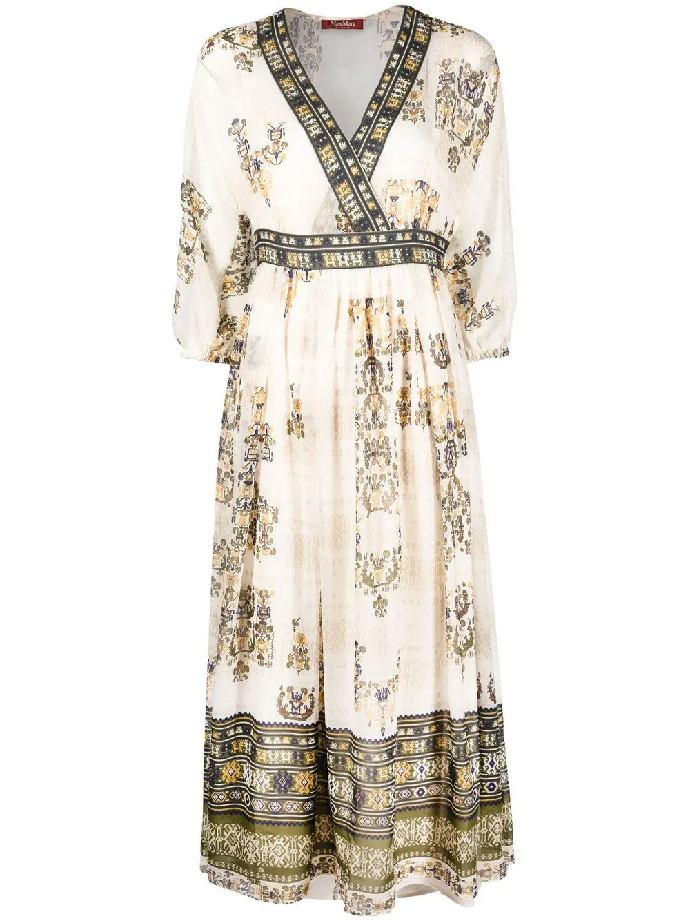 Max Mara Abito con scollo a V - Toni neutri