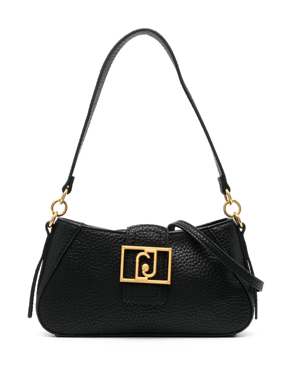 

LIU JO logo-plaque faux-leather tote - Black