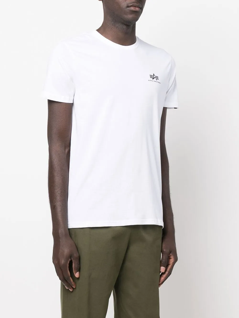ALPHA INDUSTRIES LOGO-PRINT COTTON T-SHIRT