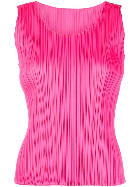 Pleats Please Issey Miyake sleeveless pleated top 