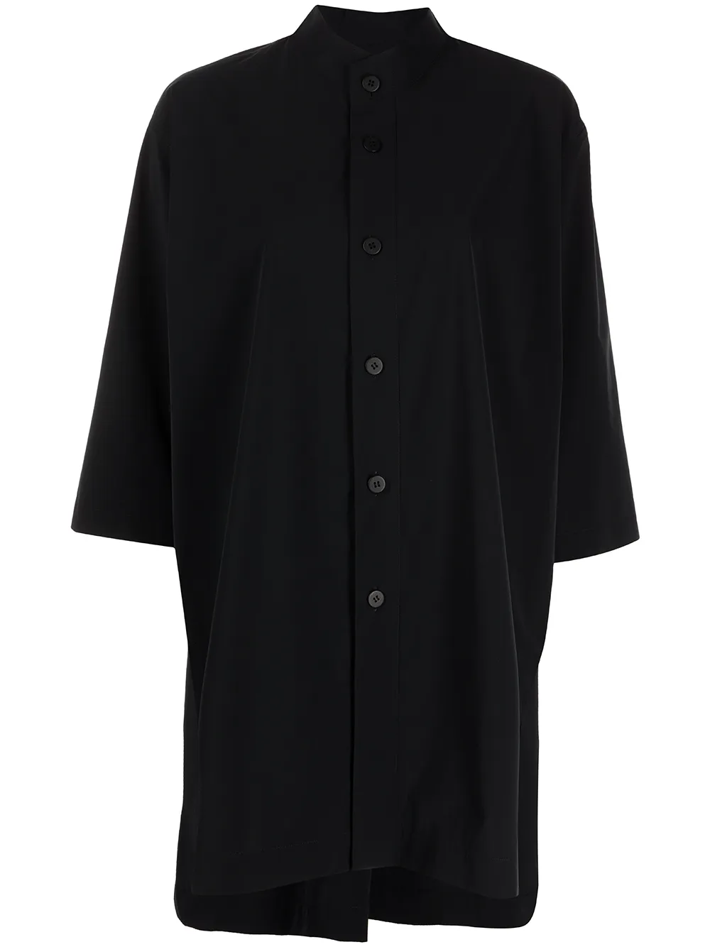 

Homme Plissé Issey Miyake camisa con cuello mao - Negro