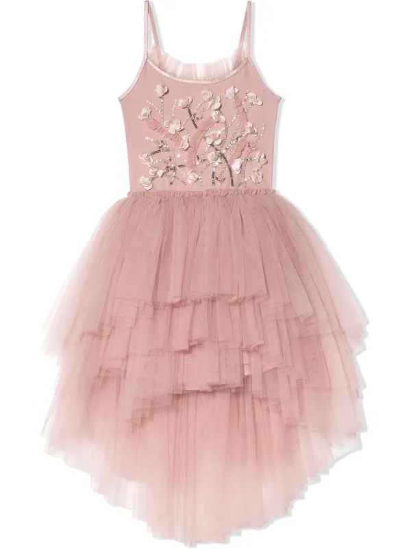 Farfetch Bambina Abbigliamento Vestiti Vestiti stampati Abito Claudette Tutu con ricamo Rosa 
