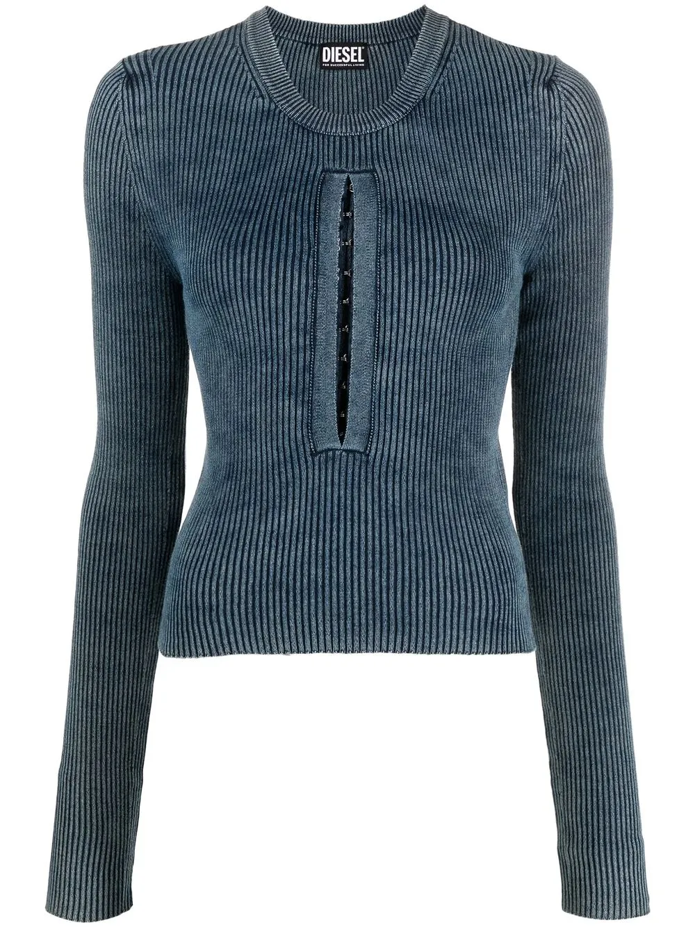 

Diesel M-Elita chest-slit knit top - Blue