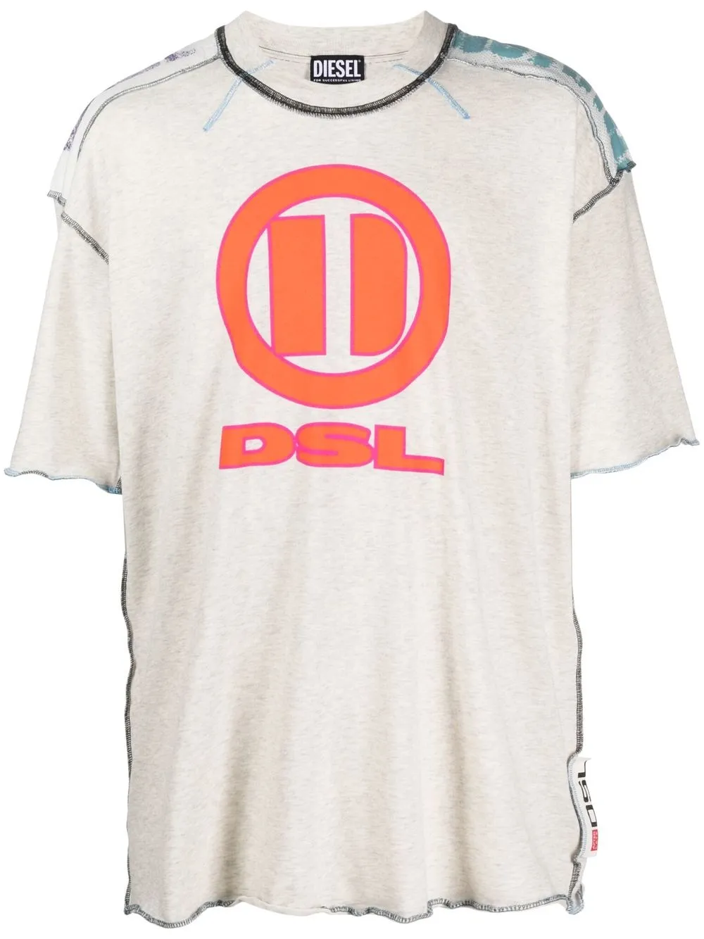 

Diesel playera con logo estampado - Gris