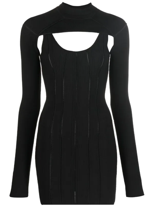 Roberto Cavalli removable-bolero ribbed-knit Mini Dress | Black | FARFETCH