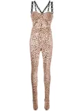 Roberto Cavalli leopard-print jumpsuit - Neutrals