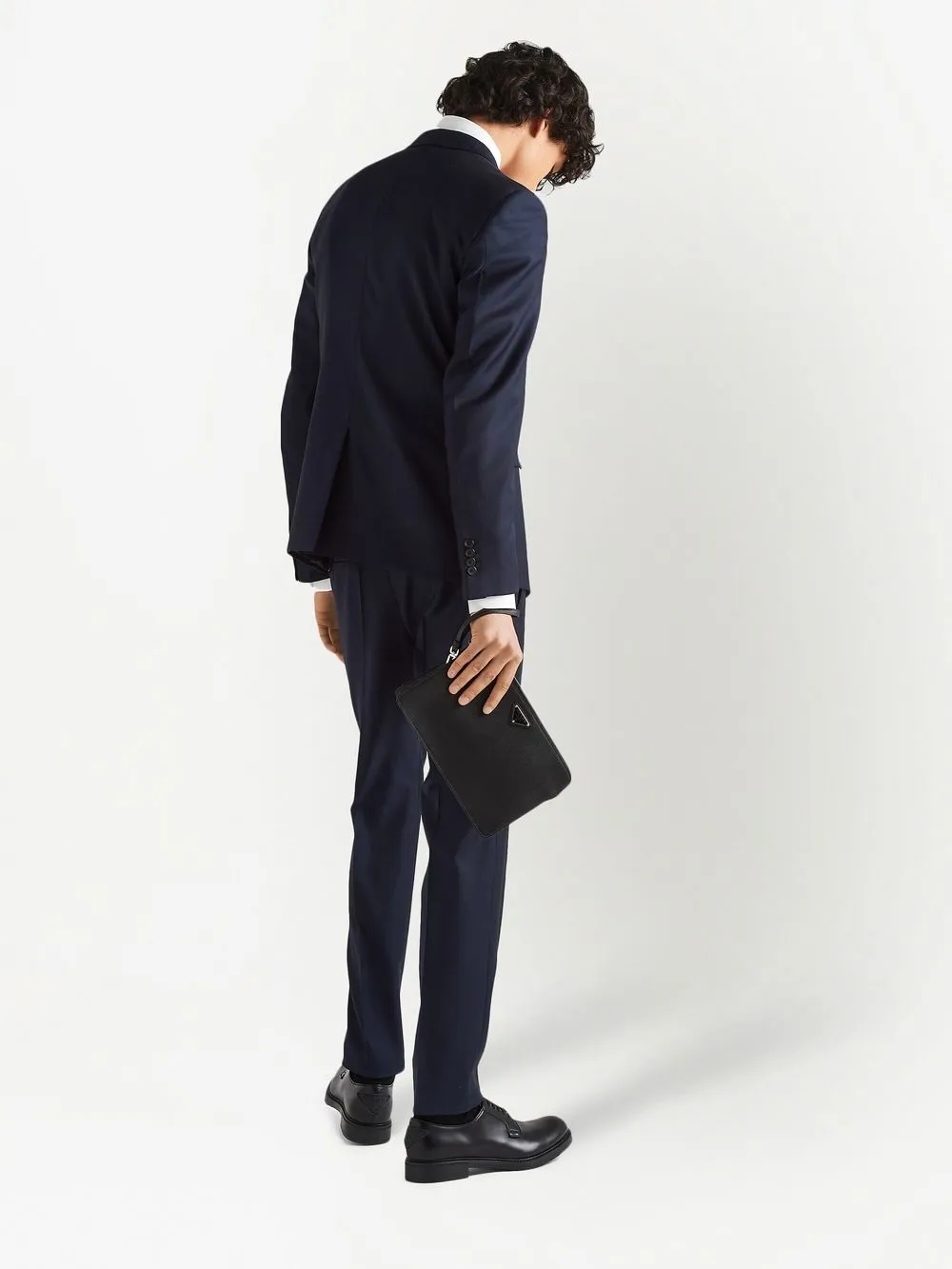 Prada Tailored Two-piece Button-front Suit In Blue