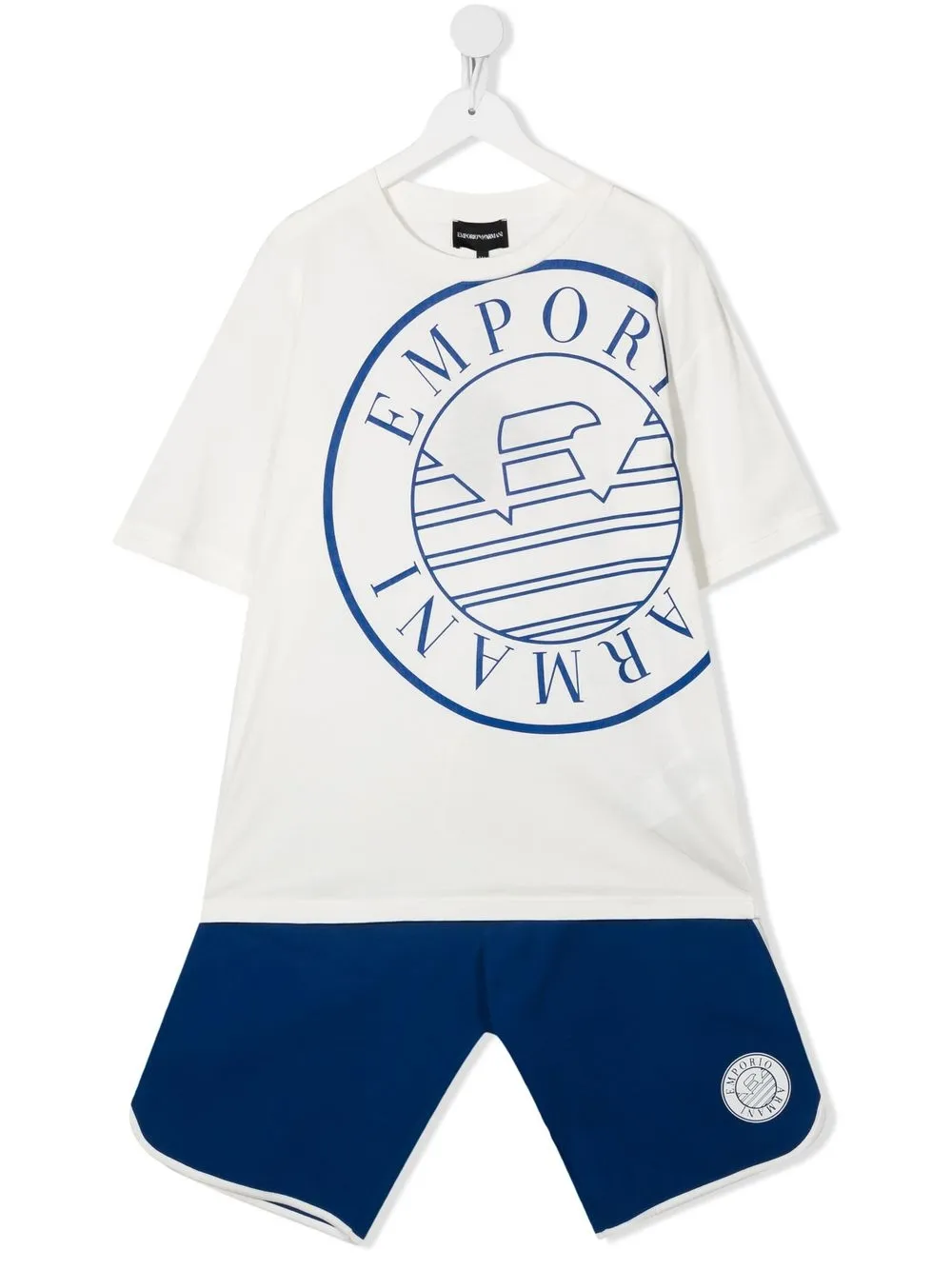 

Emporio Armani Kids traje deportivo con logo estampado - Blanco