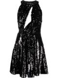 PINKO sequin-embellished flared dress - Black