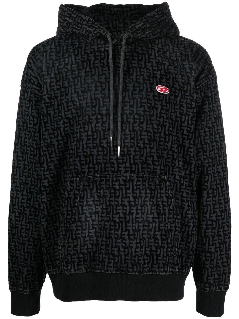 Diesel logo-print Denim Hoodie - Farfetch