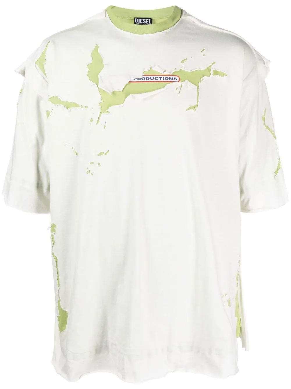 

Diesel layered logo-print T-shirt - White