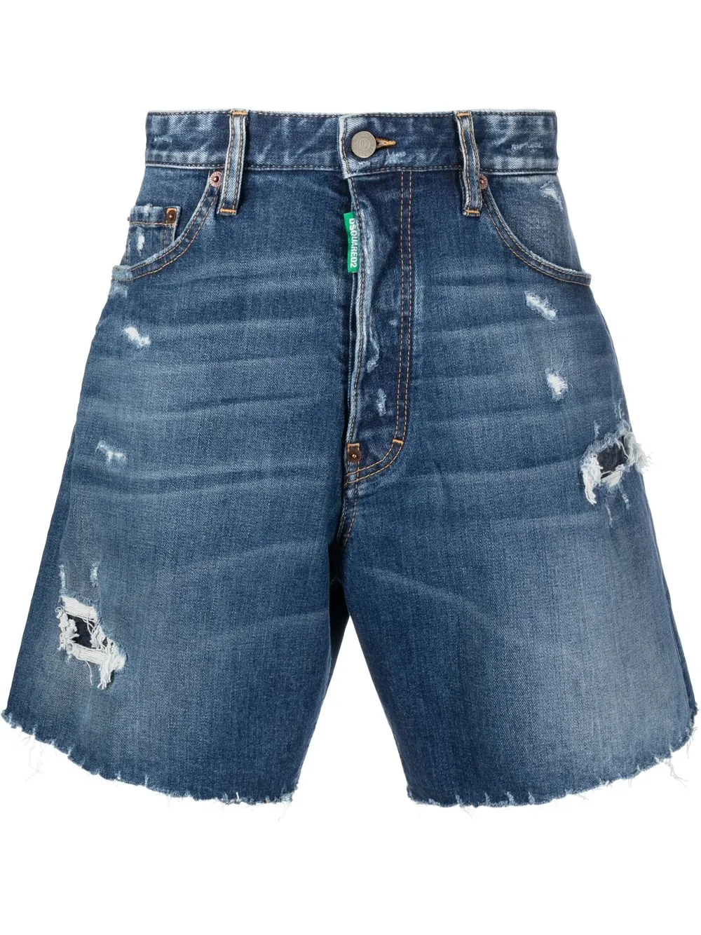 

Dsquared2 shorts de mezclilla anchos - Azul