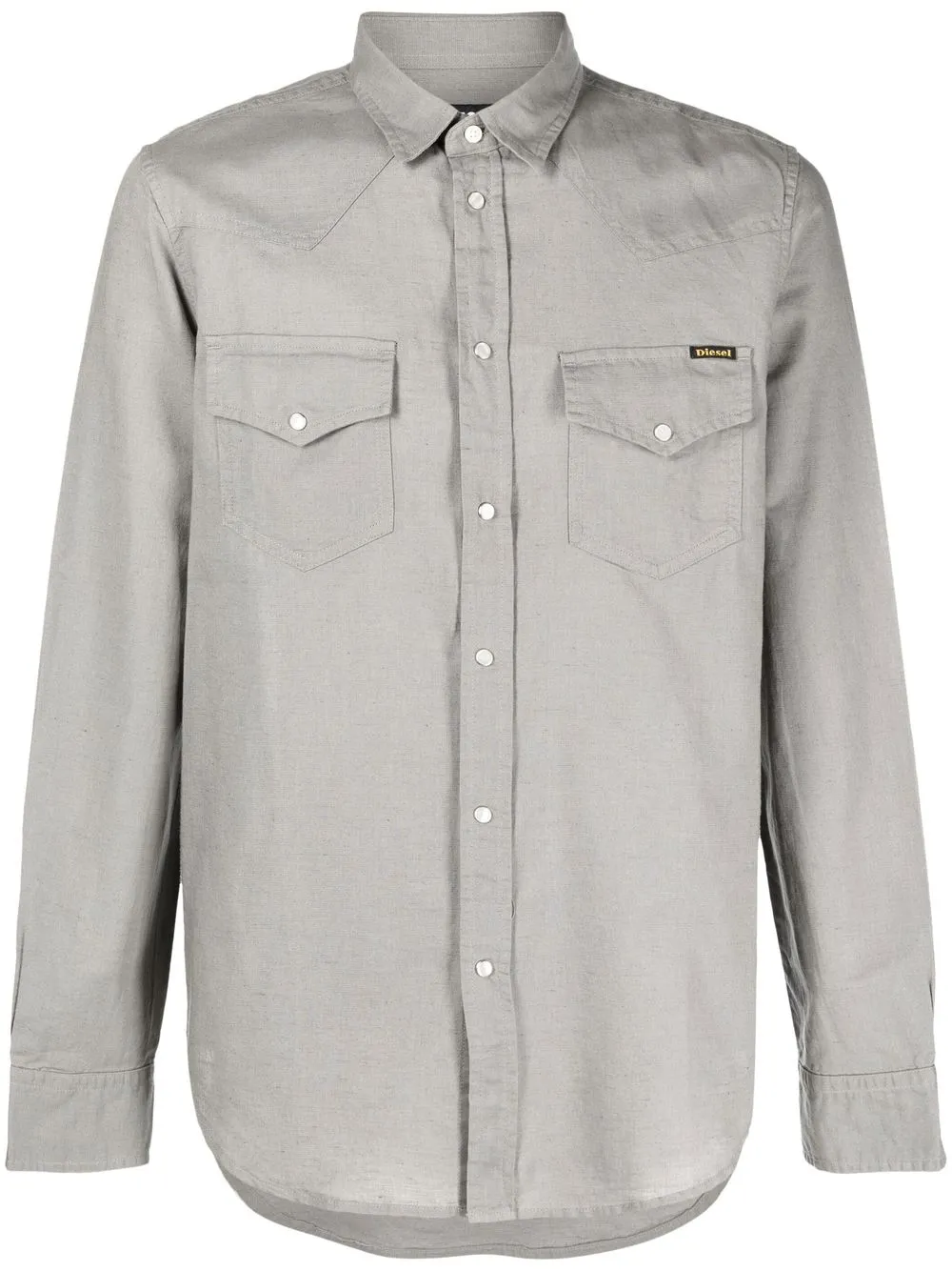 

Diesel camisa Western de manga larga - Gris