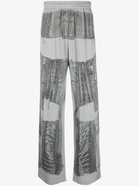 Diesel lace-up print trousers
