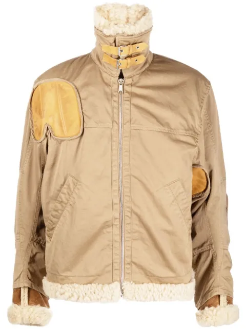 W-Dieter shearling-collar coat