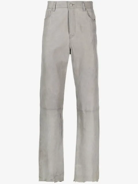 Diesel P-Mic-A straight-leg leather trousers