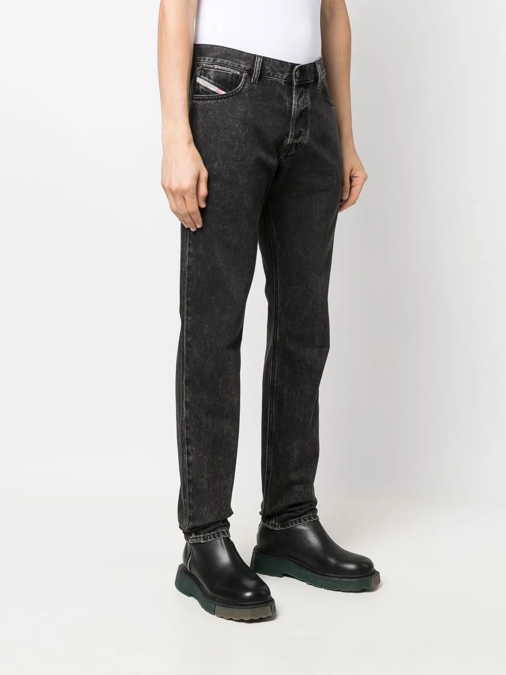 Diesel D-macs Straight-leg Jeans In Black | ModeSens