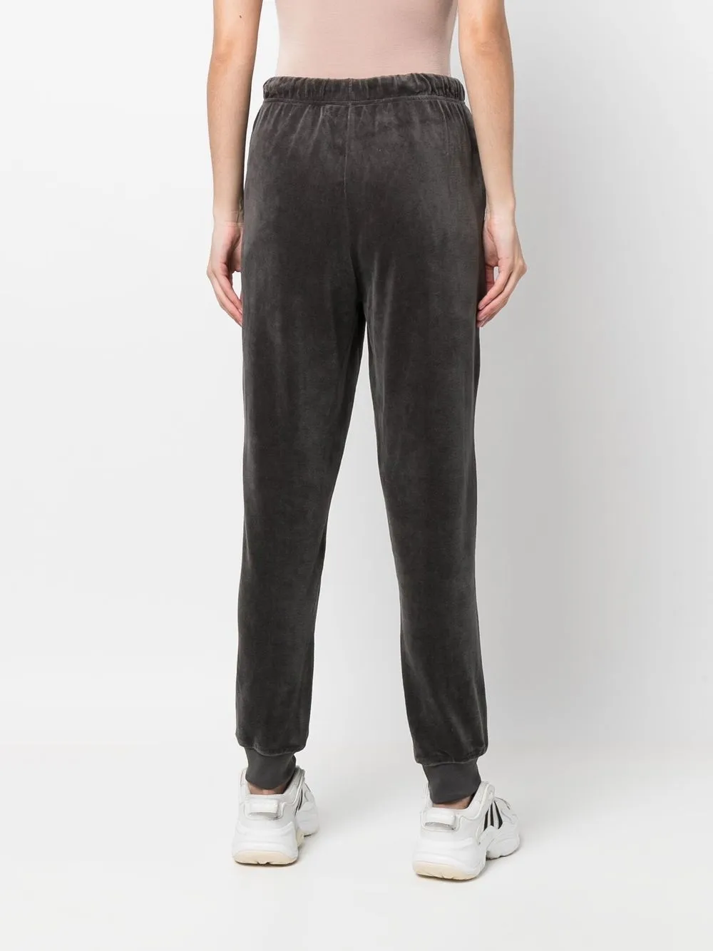 Essentials Drawstring Velour Trousers In Grey